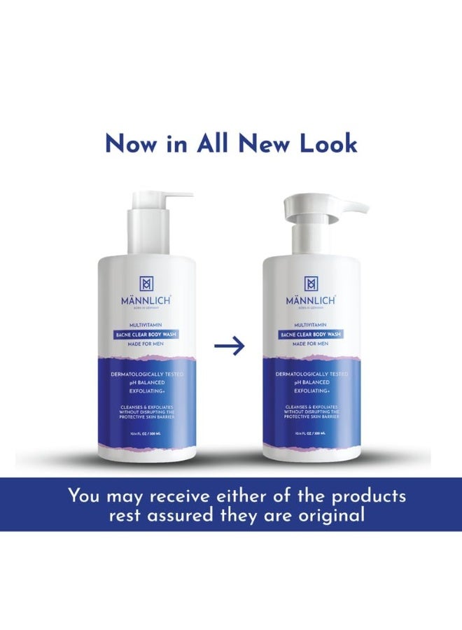 مانليش غسول الجسم للرجال من مانليش بتركيز 2% من حمض الساليسيليك لعلاج حب الشباب (300 مل) - جل استحمام لتنظيف الجسم وعلاج حب الشباب لدى الرجال - يحتوي على 3% نياسيناميد للوقاية من حب الشباب وتقشير البشرة وتغذيتها - مناسب لجميع أنواع البشرة - خالٍ من البارابين وكبريتات لوريل الصوديوم. - Image 2